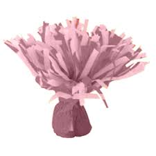 fleur en papier crépon frangée rose pale