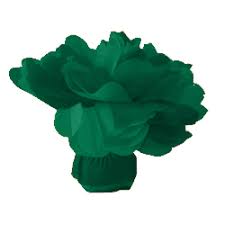 fleur pétale en papier crépon vert forêt